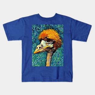 Van Gogh Ostrich 2 Kids T-Shirt